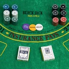 Покер, набор для игры (карты 2 колоды, фишки 240 шт.), 60 х 90 см - фото 9719881