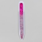 Пилка стеклянная для ногтей, 14 см, в чехле, на блистере, рисунок МИКС - Фото 2