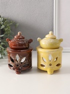 Аромалампа для эфирных масел «Чайник на колонне», под мрамор, 12×8.5×8.5 см, МИКС - Фото 1