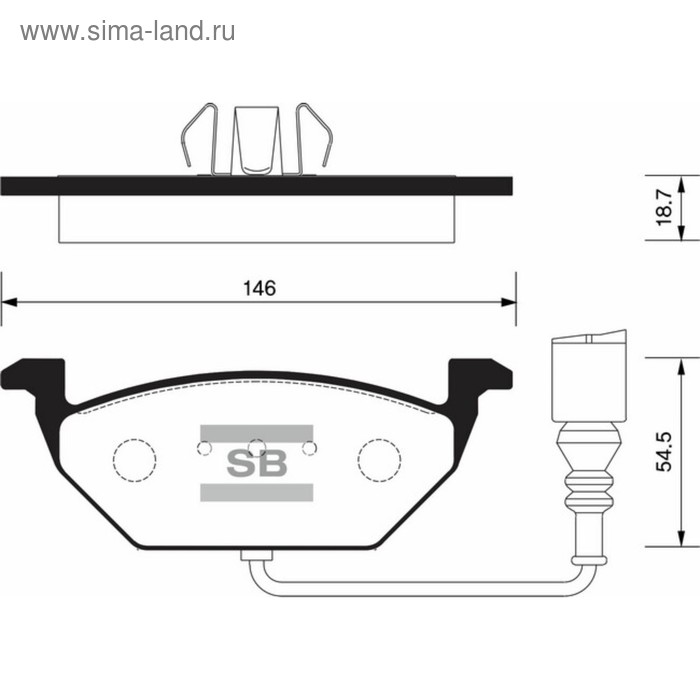Колодки тормозные дисковые HI-Q SP2025 - Фото 1