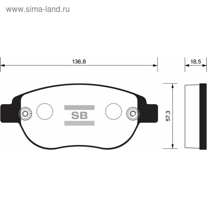 Колодки тормозные дисковые HI-Q SP2073 - Фото 1