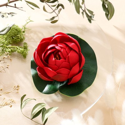 Декор кувшинка плавающая d-10 см раскрытая