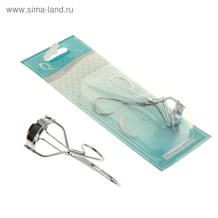 Щипцы для ресниц со сменными резинками, цвет серебристый - Фото 1