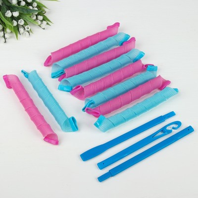 Бигуди «Волшебный локон», d = 2,5 см, 18 - 44 см, 10 шт, цвет МИКС