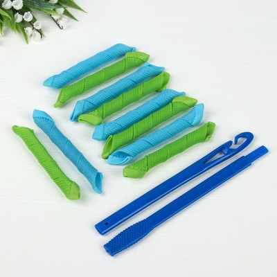 Бигуди "Волшебный локон", d=1см, 12-18см, 10шт, цвет МИКС