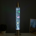 Лава - лампа RISALUX «Ракета-аквариум», подсветка, RGB, от сети 220 В, серебристая, 10×10×70 см - Фото 13