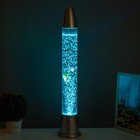 Лава - лампа RISALUX «Ракета-аквариум», подсветка, RGB, от сети 220 В, серебристая, 10×10×70 см - Фото 3