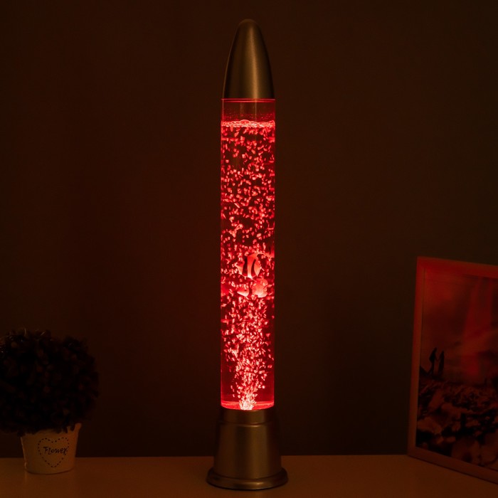 Светильник "Ракета" LED, лава, аквариум, h=70 см - фото 1906761352