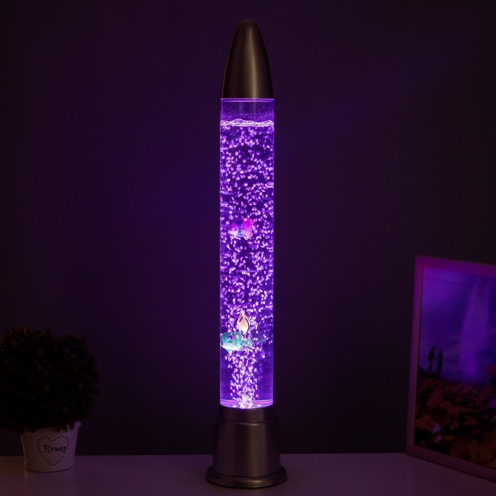 Светильник "Ракета" LED, лава, аквариум, h=70 см - фото 1886142940