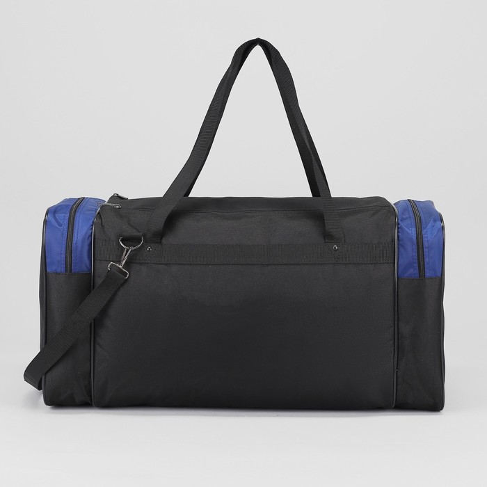 Сумка спортивная, отдел на молнии, 3 наружных кармана, цвет синий