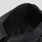 Сумка спортивная, отдел на молнии, 2 наружных кармана, регулируемый ремень, цвет чёрный - Фото 5
