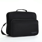 Сумка мужская Luris, для ноутбука, регулирующийся ремень, чёрная - Фото 1