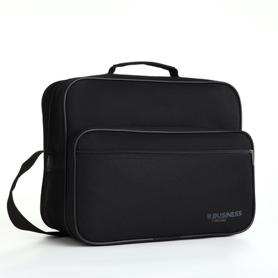 Сумка мужская Luris, для ноутбука, регулирующийся ремень, чёрная