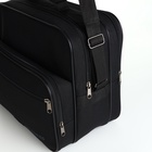Сумка мужская Luris, для ноутбука, регулирующийся ремень, чёрная - Фото 4