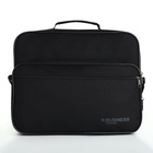 Сумка мужская Luris, для ноутбука, регулирующийся ремень, чёрная - Фото 4