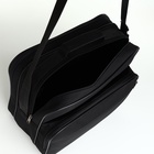 Сумка мужская Luris, для ноутбука, регулирующийся ремень, чёрная - Фото 6