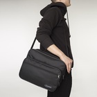 Сумка мужская Luris, для ноутбука, регулирующийся ремень, чёрная - Фото 8