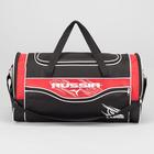 Сумка спортивная на молнии, 3 наружных кармана, большой размер, цвет чёрный/красный - фото 22560972