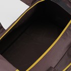 Сумка спортивная, отдел на молнии, 3 наружных кармана, регулируемый ремень, цвет коричневый - Фото 5