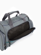 Сумка спортивная на молнии, 3 наружных кармана, большой размер, цвет серый - фото 65283771