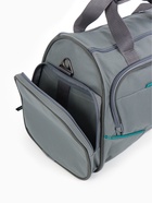 Сумка спортивная на молнии, 3 наружных кармана, большой размер, цвет серый - фото 65283772