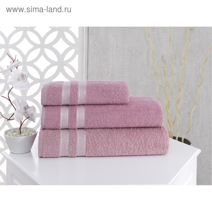 Полотенце Petek, размер 50 × 70 см, грязно-розовый - Фото 1