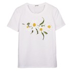Комплект женский (футболка, шорты) 603, цвет белый, р-р 44 рост 175 - Фото 3