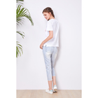 Комплект женский (футболка, джинсы) 050, цвет белый, р-р 44 рост 175 - Фото 2