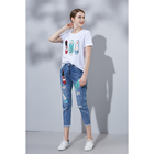 Комплект женский (футболка, джинсы) 031, цвет белый, р-р 44 рост 175 - Фото 2