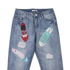Комплект женский (футболка, джинсы) 031, цвет белый, р-р 44 рост 175 - Фото 10