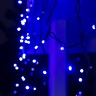Гирлянда «Бахрома» 3 × 0.6 м, IP44, УМС, тёмная нить, 160 LED, свечение синее, 220 В, УЦЕНКА - Фото 3