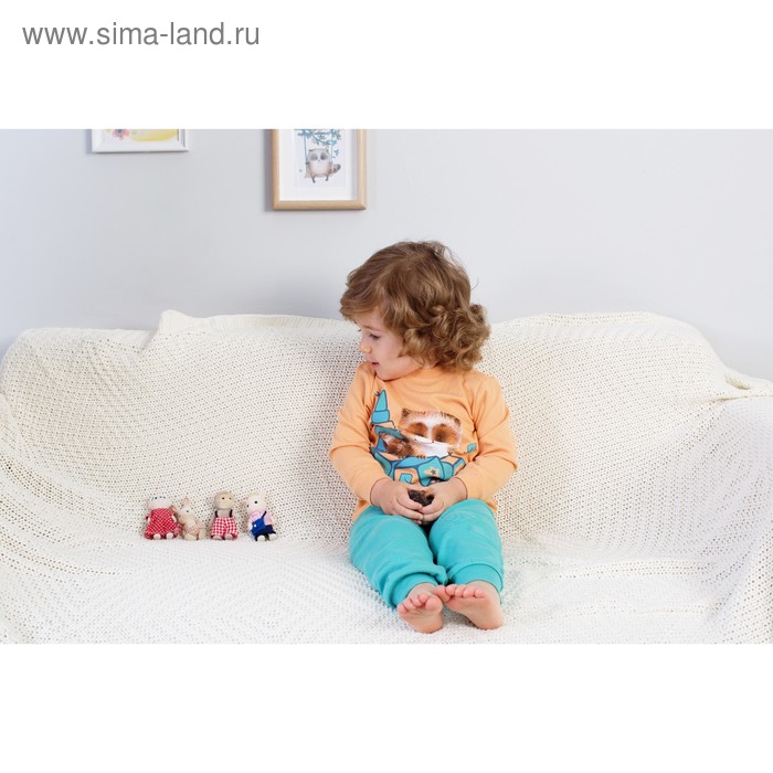 Пижама для мальчика, рост 98 см, цвет персиковый/бирюзовый 172-144-03 - Фото 1