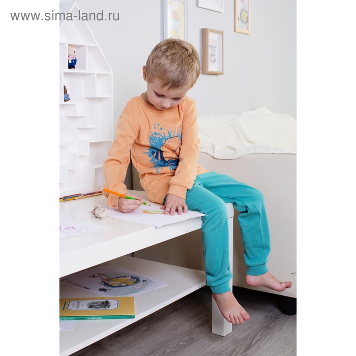 Пижама для мальчика, рост 134 см, цвет персиковый/бирюзовый 172-245-03 - Фото 1
