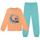 Пижама для мальчика, рост 134 см, цвет персиковый/бирюзовый 172-245-03 - Фото 2