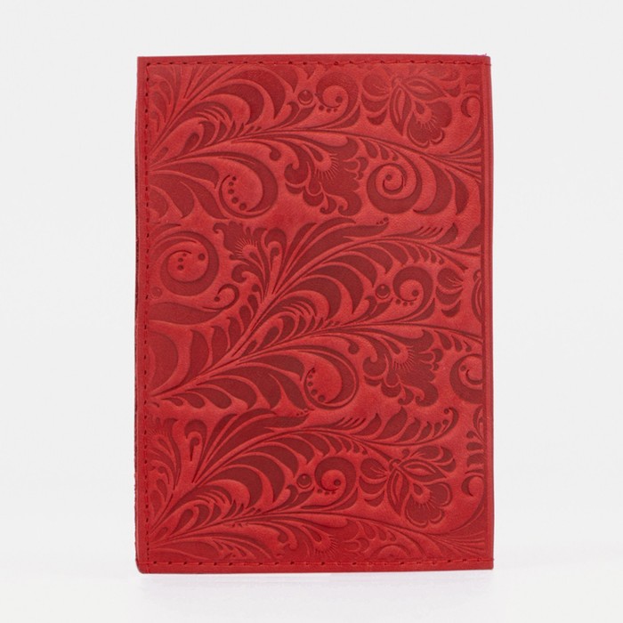 Обложка для паспорта, цвет красный - фото 1908353641