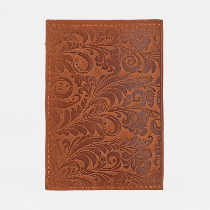 Обложка для паспорта, цвет коричневый - фото 1908353647