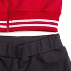 Костюм спортивный для мальчика (куртка+брюки), рост 104 см, цвет тёмно-серый+красный Н792 - Фото 5