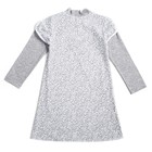 Платье для девочки, рост 104 см, цвет серый меланж/белый Т012 - Фото 5