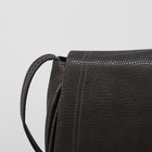 Сумка женская, 1 отдел на молнии, наружный карман, регулируемый ремень, змея, цвет серый - Фото 4