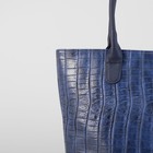 Сумка женская, отдел с перегородкой на молнии, наружный карман, цвет синий - Фото 4