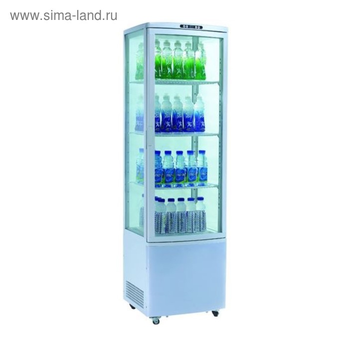 Холодильный шкаф GASTRORAG RT-235W, витринного типа, 250 Вт, 235 л, от 0 до +12°С, подсветка - Фото 1