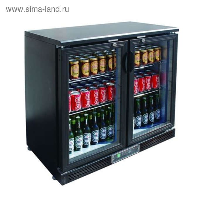 Холодильный шкаф GASTRORAG SC248G.A, витринного типа, +2 до +8°С, 202 л, черный - Фото 1