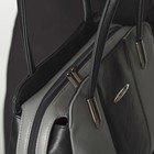 Сумка женская, отдел на молнии, наружный карман, цвет чёрный/серый - Фото 3