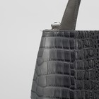 Сумка женская, отдел на молнии, наружный карман, цвет серый - Фото 4