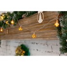 УЦЕНКА Гирлянда «Нить» 4 м с насадками «Кубик звезда», IP20, прозрачная нить, 20 LED, свечение тёплое белое, 8 режимов, 220 В - Фото 6