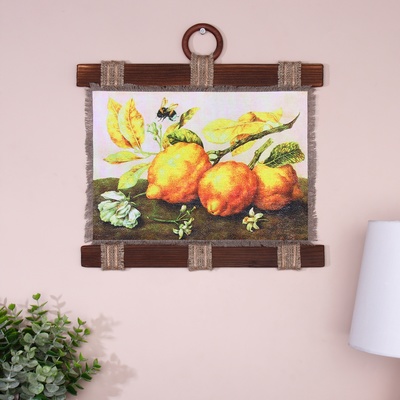 Свиток настенный «Лимоны и шмель», панно