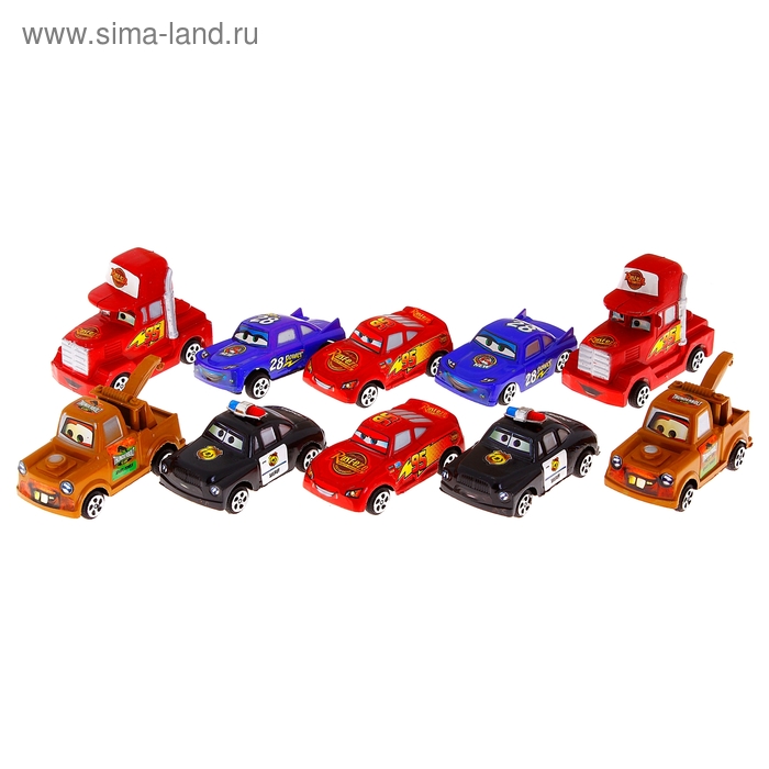 Машина инерционная "Тачка", набор 10 шт. - Фото 1