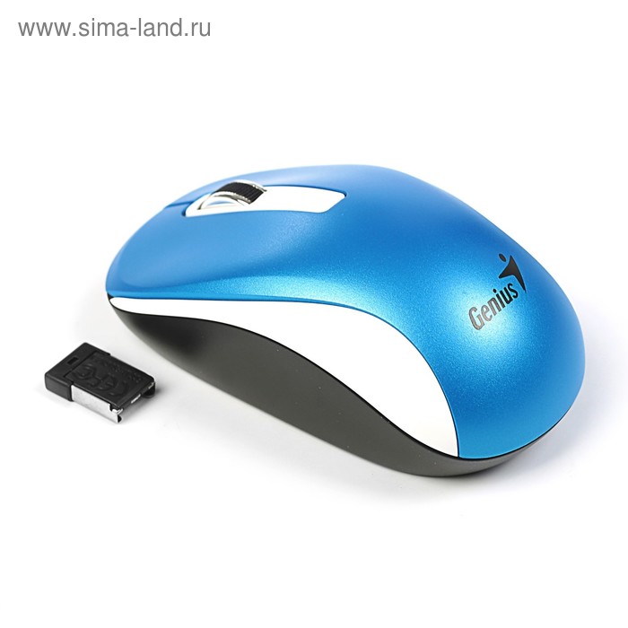 Мышь Genius NX-7010, беспроводная, оптическая, 1600dpi, USB, синяя - Фото 1