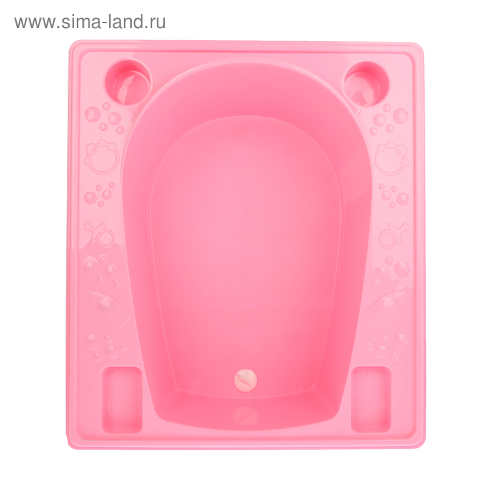 Ванна детская со сливным отверстием, цвет розовый - Фото 1