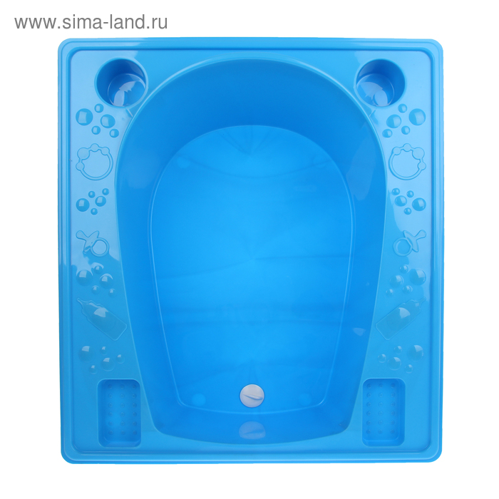 Ванна детская со сливным отверстием, цвет синий - Фото 1